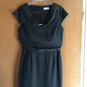 Calvin Klein cowl neck business dress